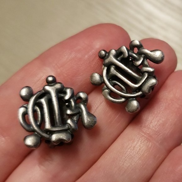 Christian Dior Vintage Monogram Clip-on Earrings - Picture 1 of 9
